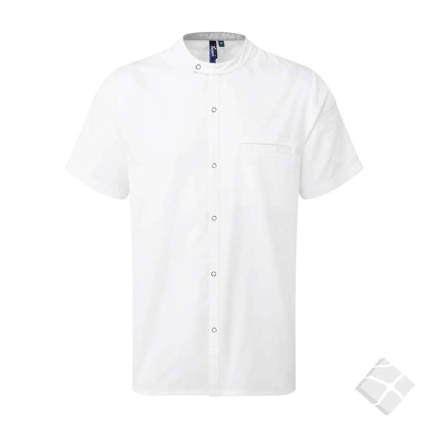 Chef`s recycled short sleeve shirt, hvit