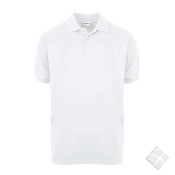 GOTS organic - stretch polo, hvit