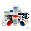 Sigurd porselenskrus m/1 farge logo trykk, gul/hvit