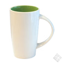 Sigurd porselenskrus m/1 farge logo trykk, hvit/grønn