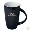 Sigurd porselenskrus m/1 farge logo trykk, sort/hvit