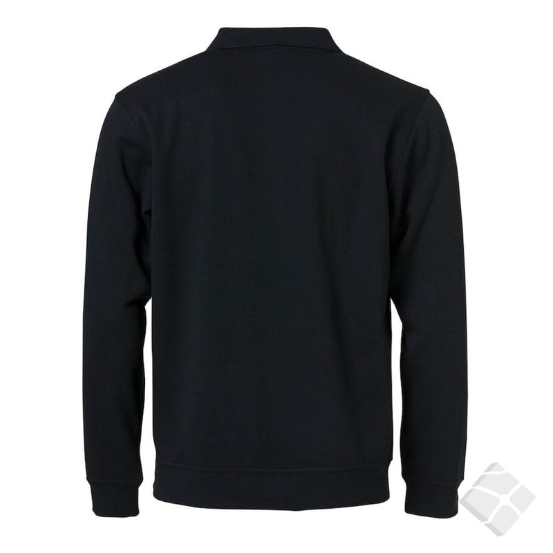 Polo genser basic, sort
