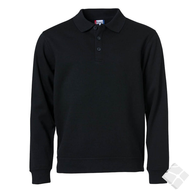 Polo genser basic, sort