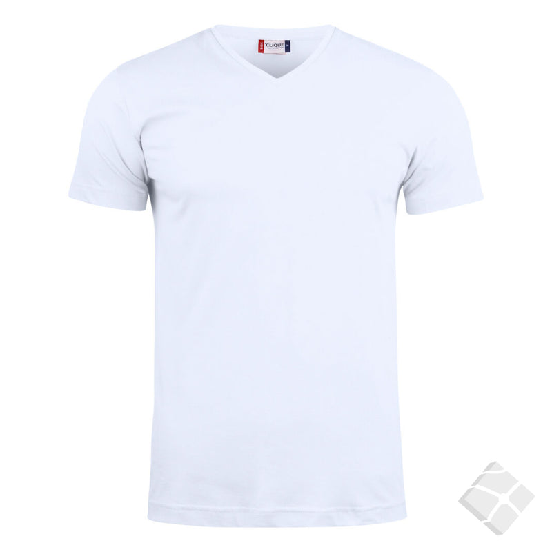 T-skjorte Basic V-neck, hvit