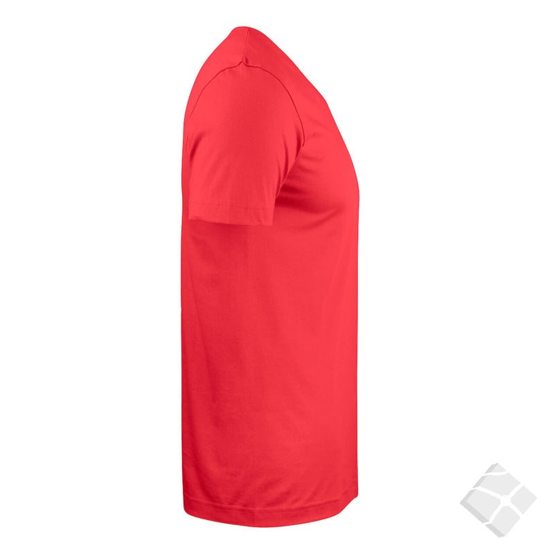 T-skjorte Basic V-neck, rød