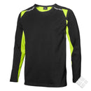 Genser m/synlighetsdetaljer, sort/safetygul