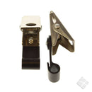 Klips Krokodille m/plastkrok, sort