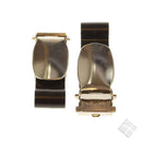 Klips med buksesele klemme og plastkrok, sort