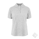 GOTS organic polo til dame, askemelert