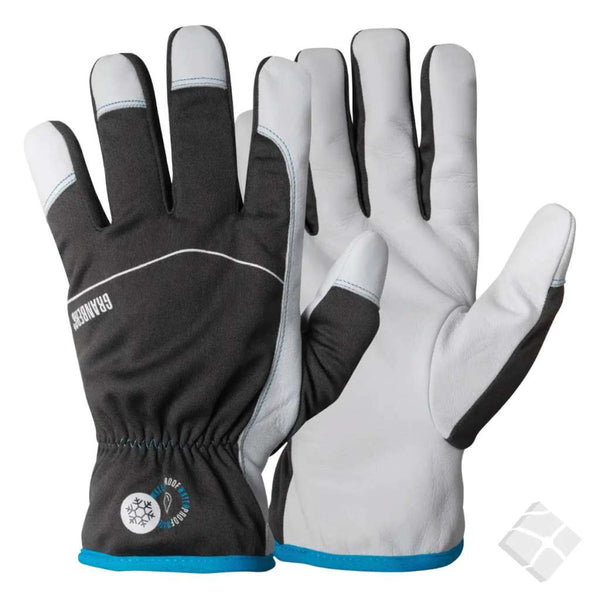 Arbeidshansker lettfòret, grå/hvit