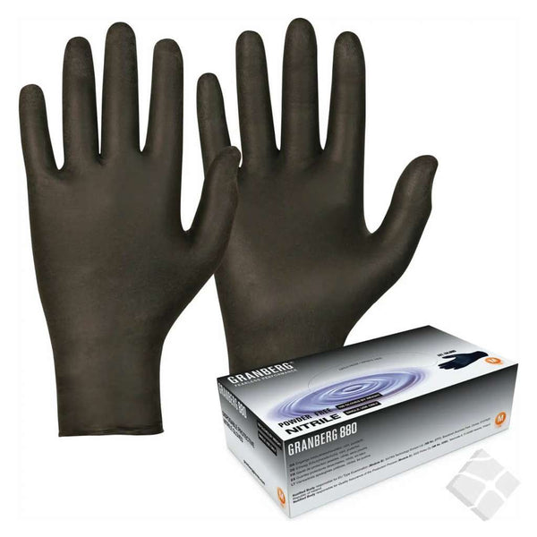 Engangshanske nitril 100 stk, sort