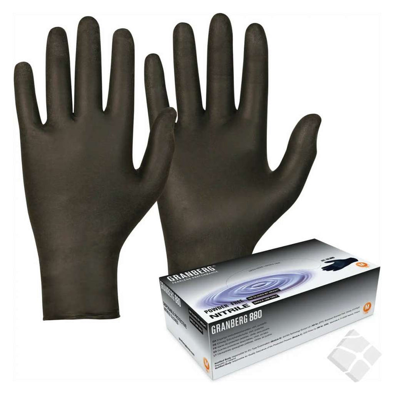 Engangshanske nitril 100 stk, sort