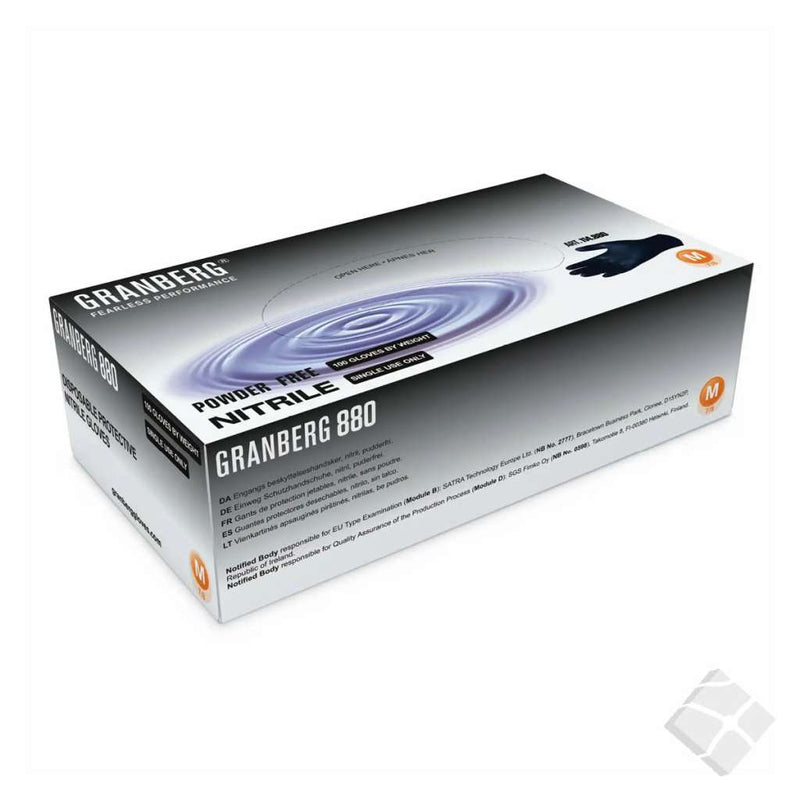 Engangshanske nitril 100 stk, sort