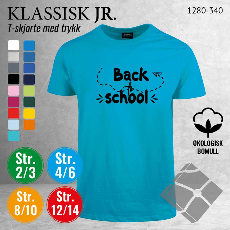 Skole classic t-skjorte, turkis