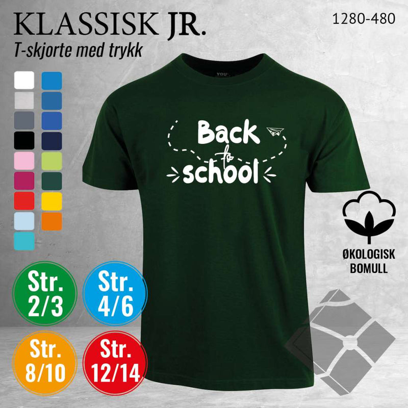Skole classic t-skjorte, flaskegrønn