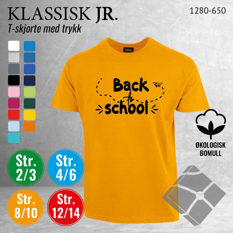Skole classic t-skjorte, gul