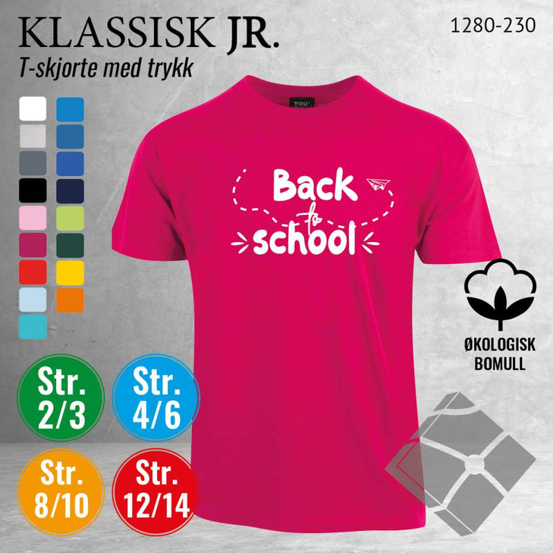 Skole classic t-skjorte, raspberry