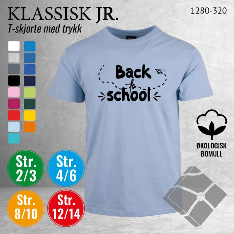 Skole classic t-skjorte, lys blå