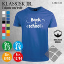 Skole classic t-skjorte, azur blå