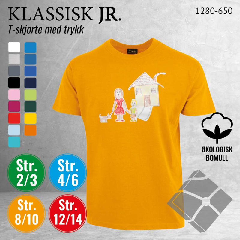 Skole classic t-skjorte, gul