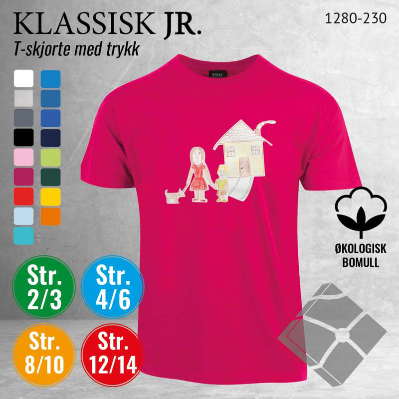 Skole classic t-skjorte, raspberry