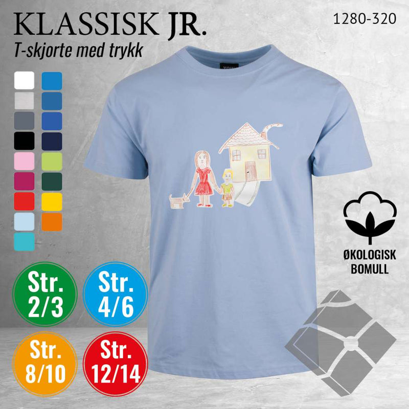 Skole classic t-skjorte, lys blå