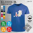 Skole classic t-skjorte, azur blå