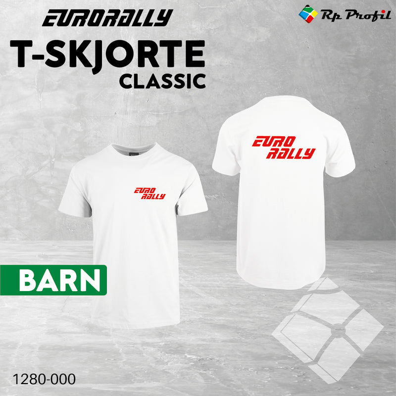 Eurorally classic t-shirt, hvit