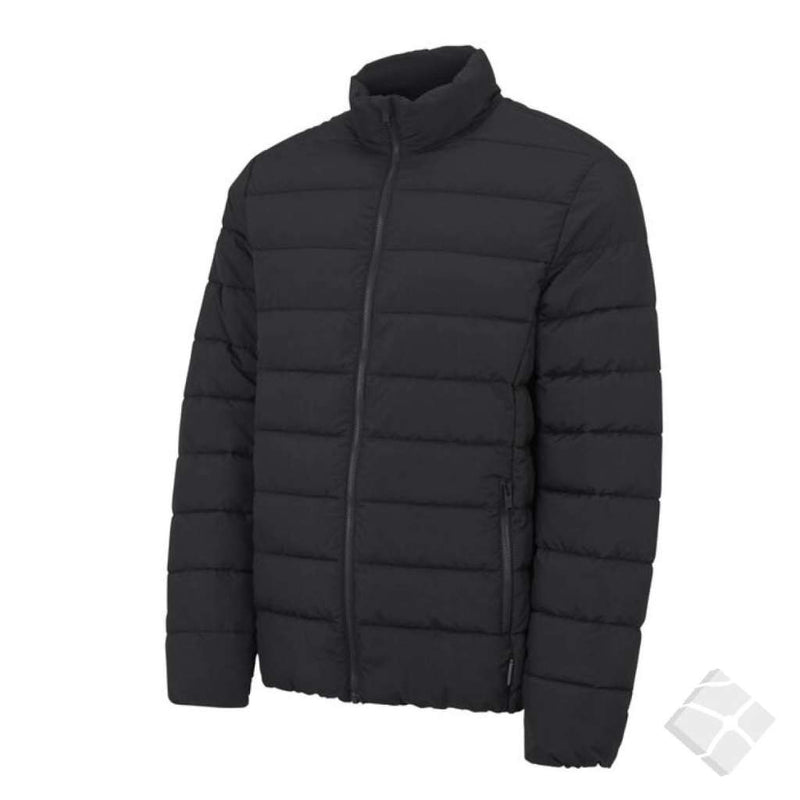 Lett vattert jakke, sort