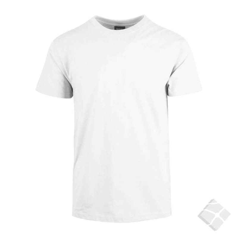 25 stk T-skjorte med brystlogo, hvit