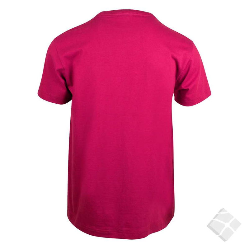 25 stk T-skjorte m/stor brystlogo, raspberry