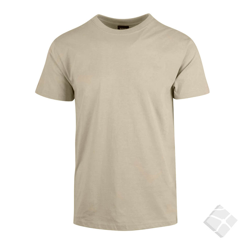 50 stk T-skjorte med brystlogo, sand