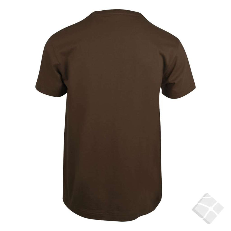 25 stk T-skjorte med brystlogo, brun