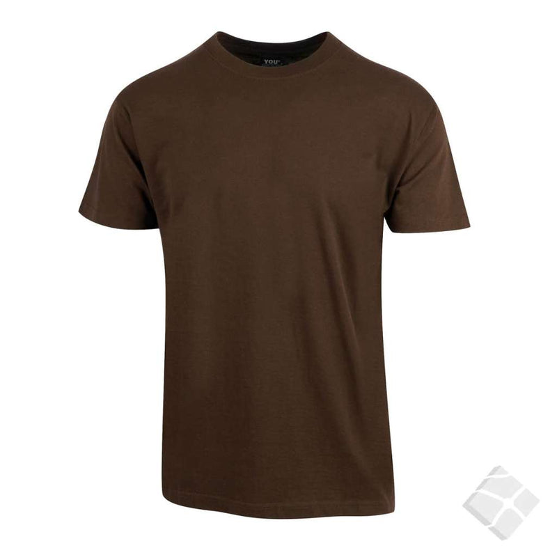 50 stk T-skjorte med brystlogo, brun