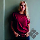 25 stk T-skjorte med brystlogo, kardinalrød