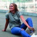 25 stk T-skjorte med brystlogo, gråmelert