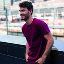 100 stk T-skjorte med brystlogo, vinrød