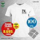 100 stk T-skjorte med brystlogo, hvit