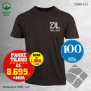 100 stk T-skjorte med brystlogo, stålgrå