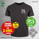 25 stk T-skjorte med brystlogo, koksgrå