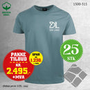 25 stk T-skjorte med brystlogo, dusty blue
