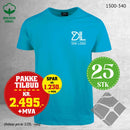 25 stk T-skjorte med brystlogo, turkis