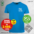 25 stk T-skjorte med brystlogo, brilliantblå