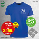 25 stk T-skjorte med brystlogo, kornblå