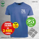 25 stk T-skjorte med brystlogo, kornblåmelert