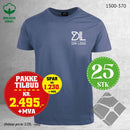 25 stk T-skjorte med brystlogo, indigo