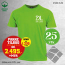 25 stk T-skjorte med brystlogo, limegrønn