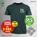 25 stk T-skjorte med brystlogo, sjøgrønn