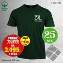 25 stk T-skjorte med brystlogo, flaskegrønn