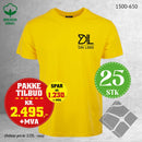 25 stk T-skjorte med brystlogo, gul